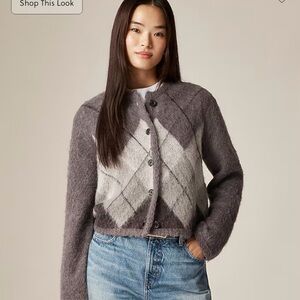 J. Crew Dark Gray Textured Sweater